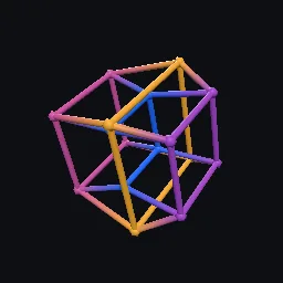 Render of Tesseract from 4-bit vertex labels