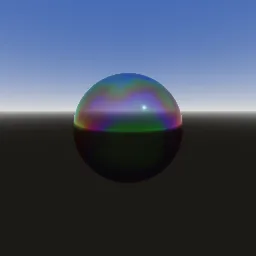 Render of Thin-film interference iridescence