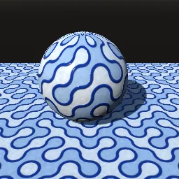 Render of Truchet tiles: arcs, mazes and split triangles