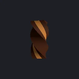 Render of Twist deformation around the vertical axis