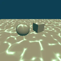 Render of Underwater caustics projected from above
