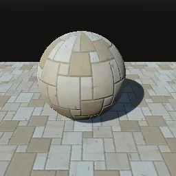 Render of Versailles pattern stone pavers