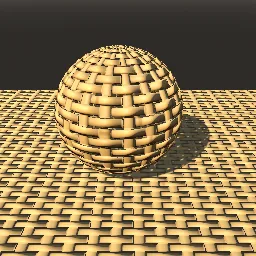 Render of Open wicker weave of reeds over stakes